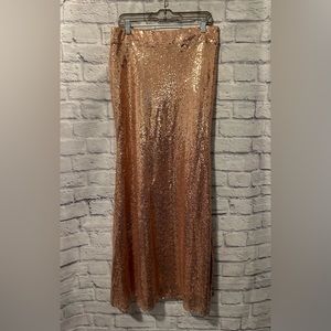 Rose Gold Sequin Maxi Skirt